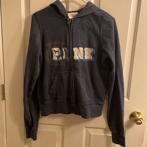 Pink zip up sweatshirt